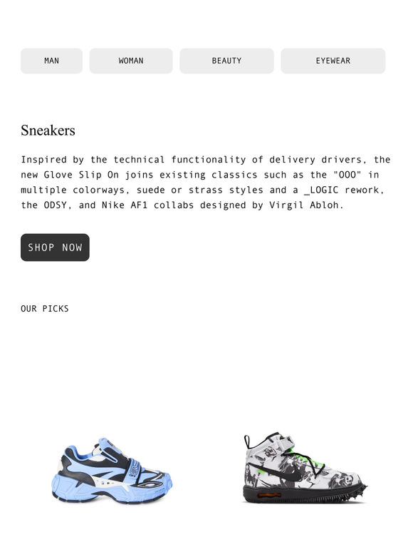 Off-white: "FOR WALKING" | Milled