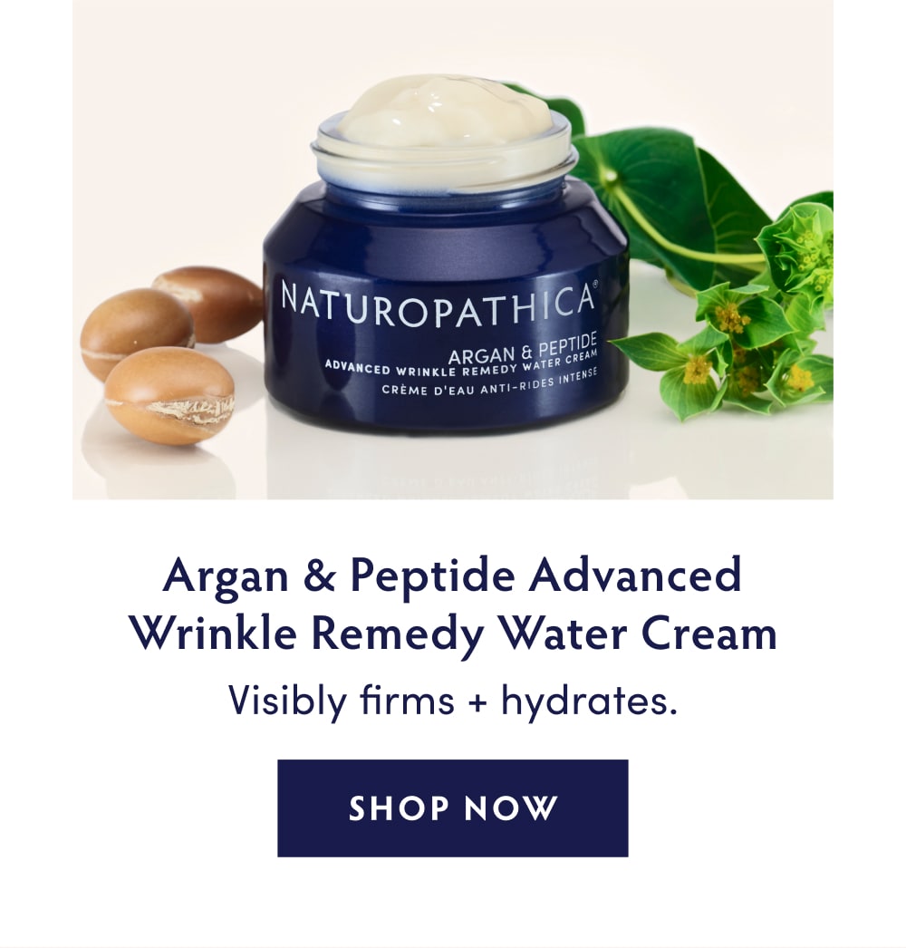 Argan & Peptide Advanced Wrinkle Remedy Water Cream: Visibly firms + hydrates.