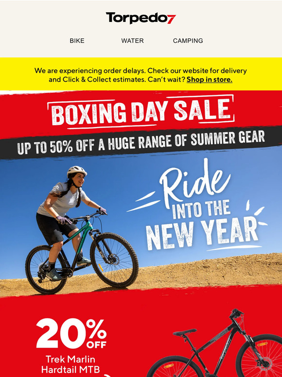 Torpedo7 Australia Boxing Day SALE Ride into the new year with