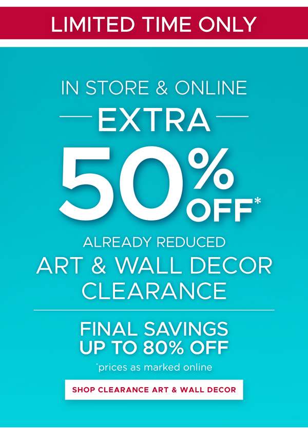Kirkland's Home Limited Time ONLY 50 Off Already Reduced Art and
