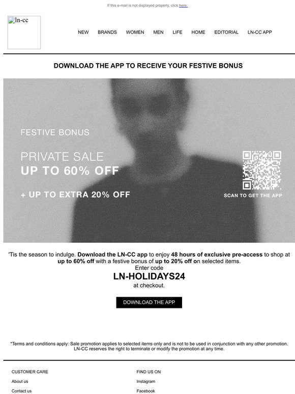 Festive Private Sale: Up To Extra 20% Off 