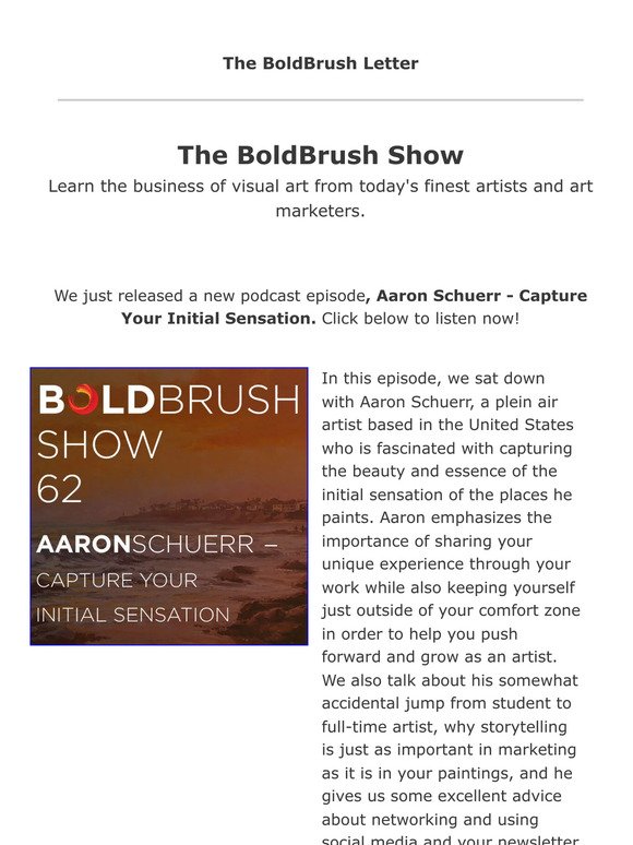 A Watercolorist's Dream - Da Vinci Brushes - The BoldBrush Show EP