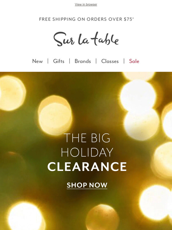 Sur la Table Email Newsletters Shop Sales, Discounts, and Coupon Codes