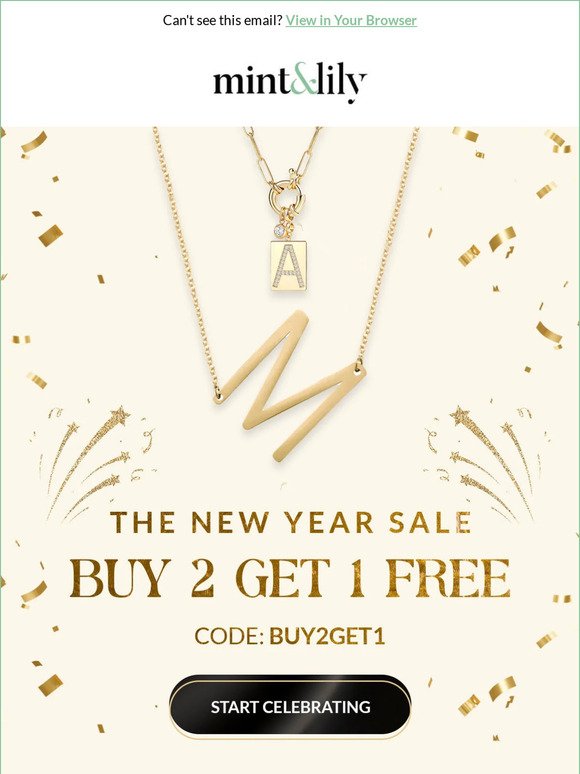 Buy 2 Get 1 Free! New Year Sale is on!🔥