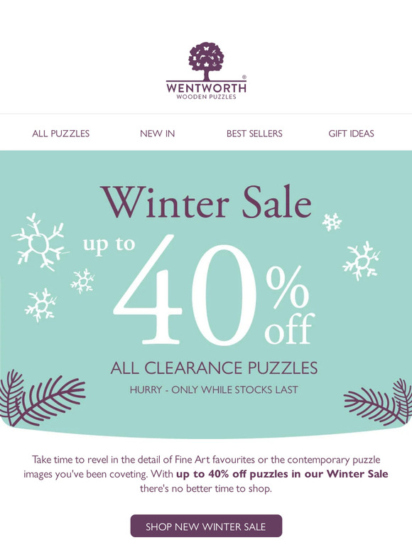 Hurry in and shop the last week of our Winter Clearance Sale