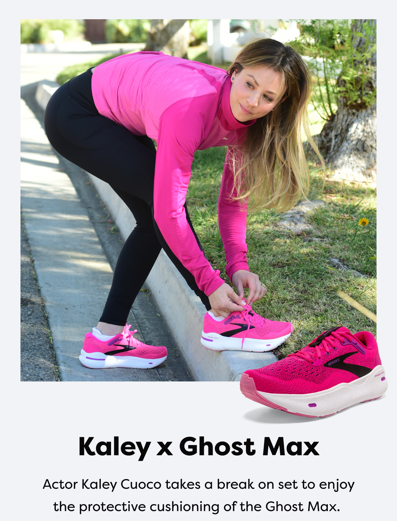 Brooks Running: Kaley Cuoco in the Ghost Max | Milled