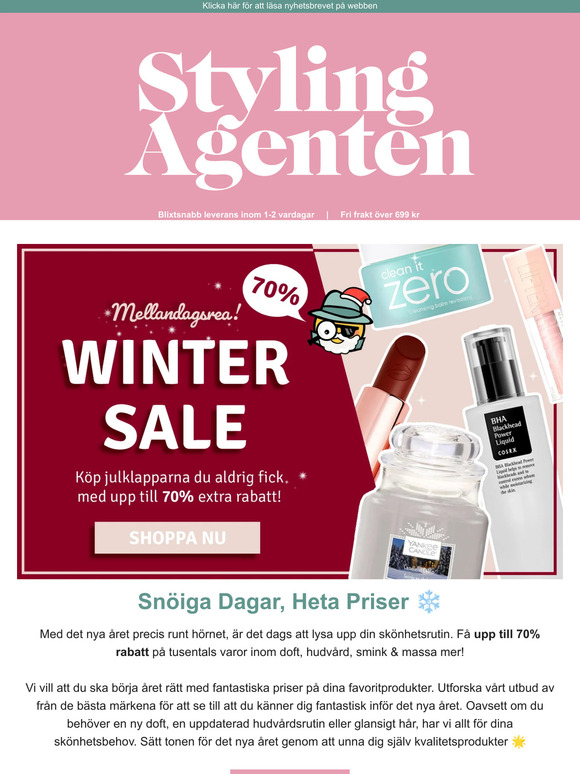 Mellandagsrea - Upp till 70% extra rabatt!🌟