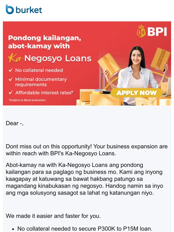 Get BPI's No Collateral SME Loan Now, —!