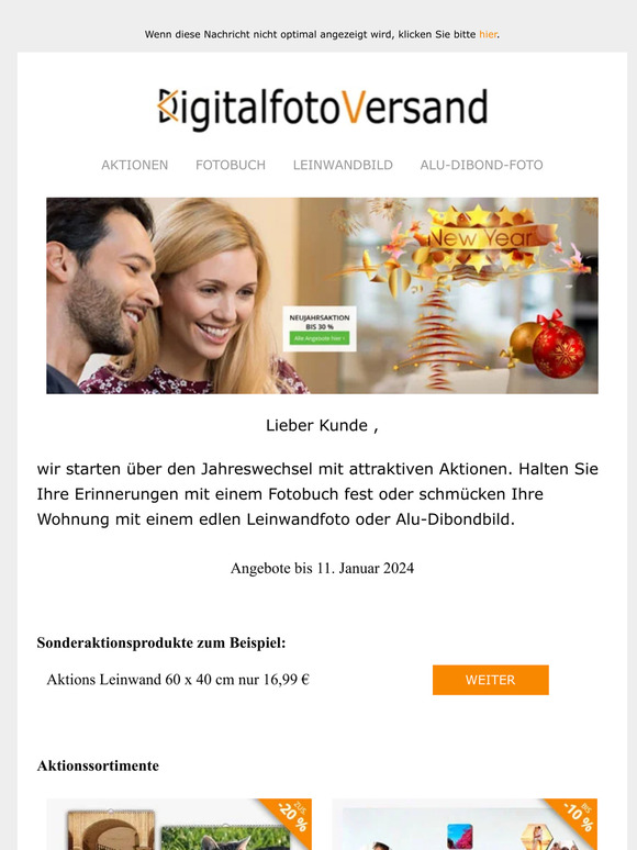 Angebote zum Jahreswechsel