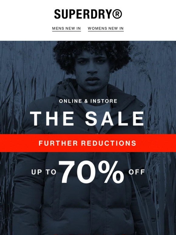 Further Reductions: Up to 70% Off