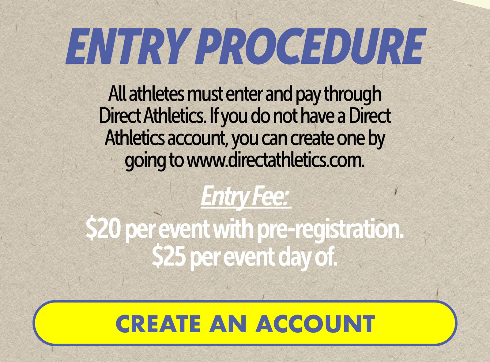 CREATE DIRECT ATHLETICS ACCOUNT