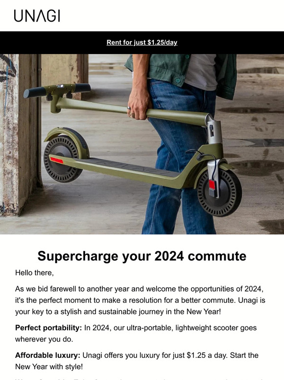 Unagi Scooters 🛴🚀 Supercharge 2024 with Unagi AllAccess! Milled