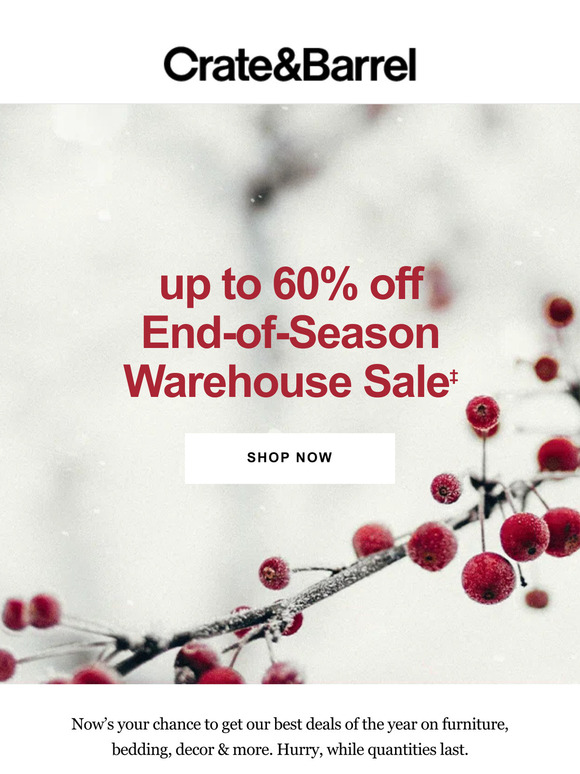 Crate and Barrel Email Newsletters Shop Sales, Discounts, and Coupon Codes