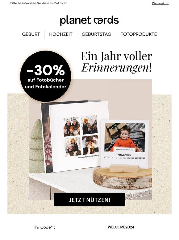 🚨 Fotobücher und Kalender: -30% auf ALLES!