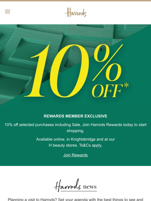 harrods Email Newsletters Shop Sales, Discounts, and Coupon Codes