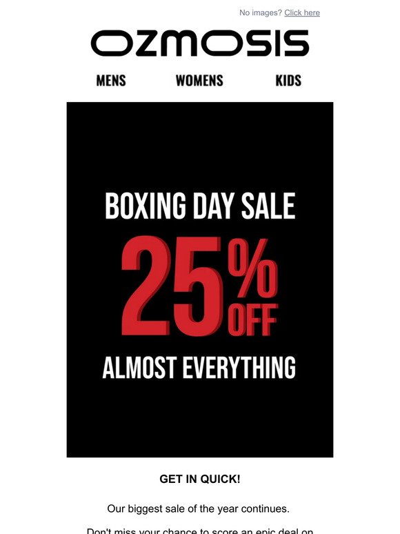 25% Off Almost Everything Continues!