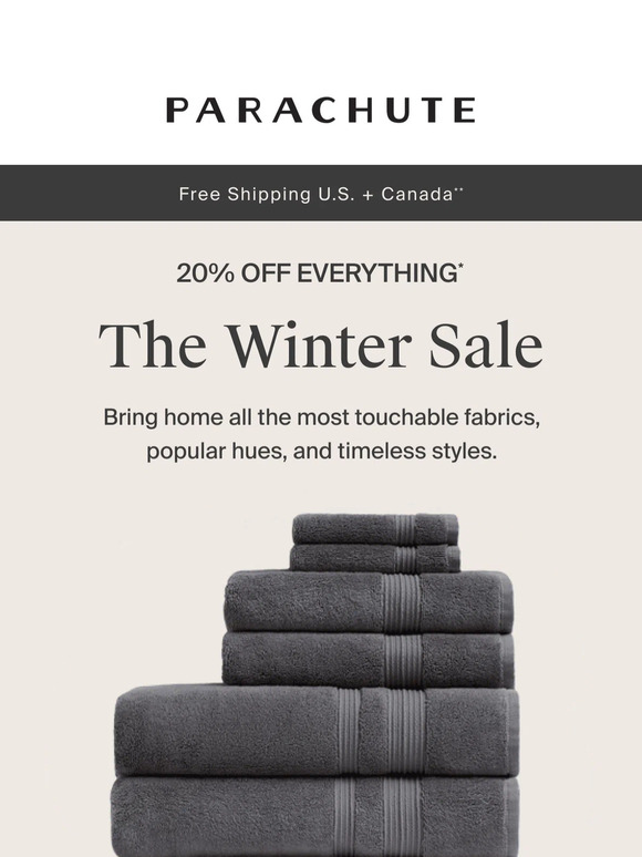 Parachute Email Newsletters Shop Sales, Discounts, and Coupon Codes