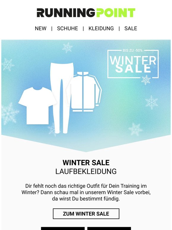 📣 Jetzt sparen: Laufbekleidung im Winter Sale