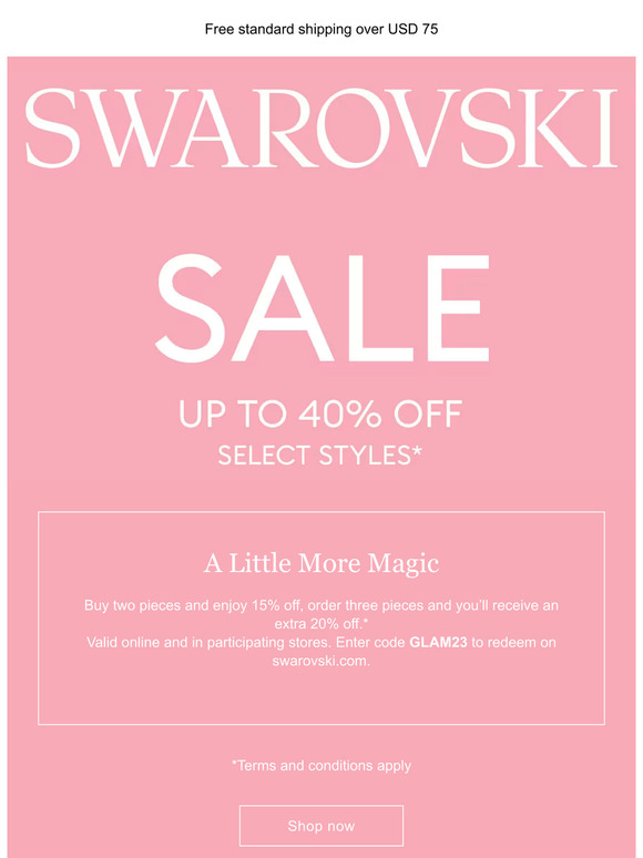 Swarovski Email Newsletters Shop Sales, Discounts, and Coupon Codes