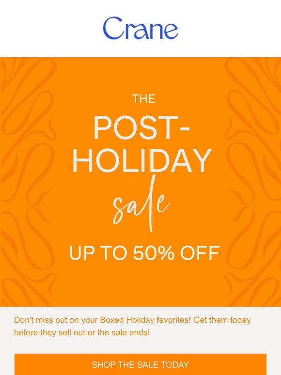 Time is Running Out on Our Post-Holiday Sale!