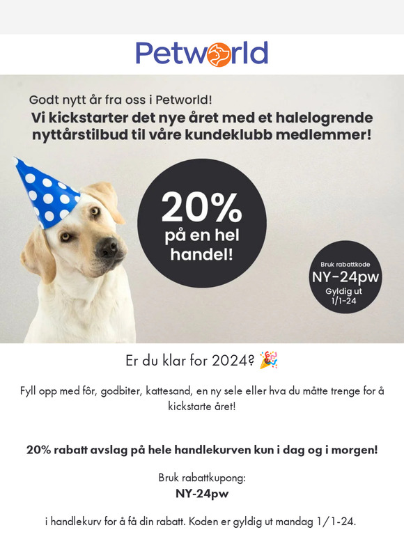 Nyårssalg! 🎉 Spar 20% på ditt kjøp i dag! 🛍️💰