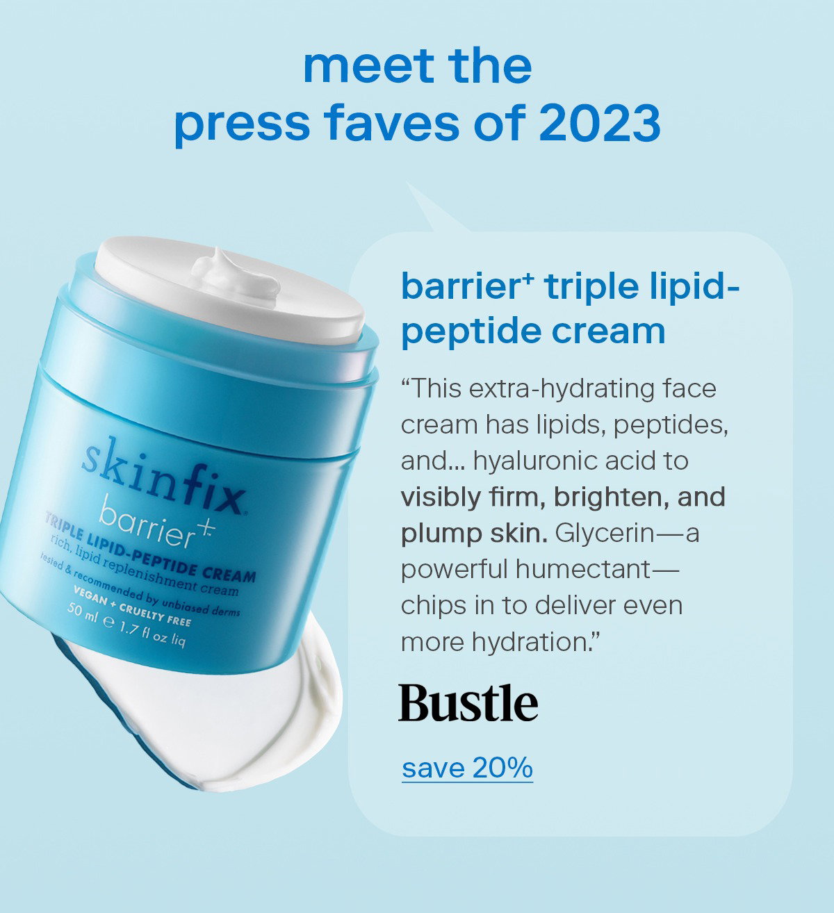 Shop triple lipid-peptide cream.