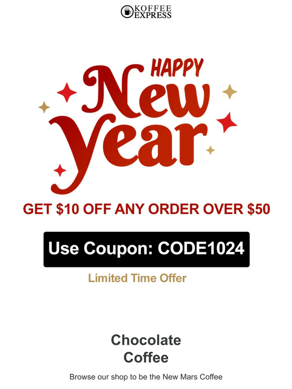 Koffee Express Happy New Year Sale 2024 at Enjoy