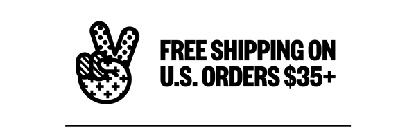 Free shipping on U.S. orders $35+
