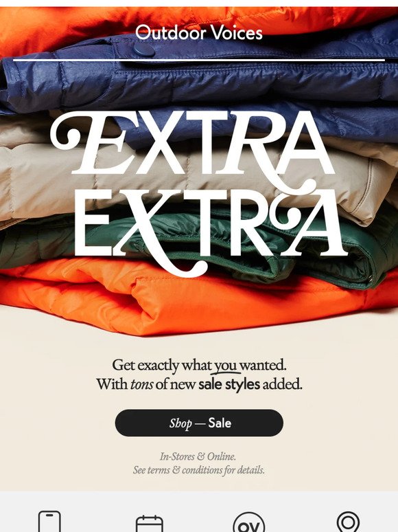 Extra, Extra = New to sale.