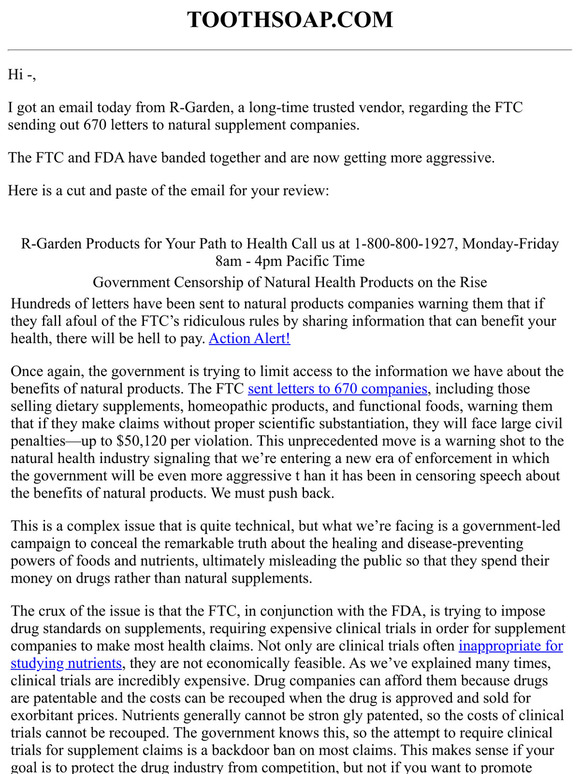 Government Censorship of Natural Health Products