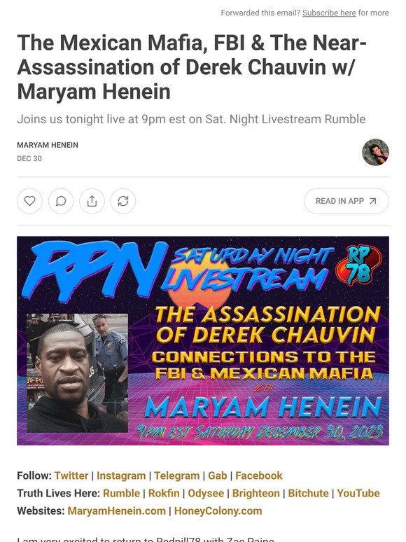 The Mexican Mafia, FBI & The Near-Assassination of Derek Chauvin w/ Maryam Henein