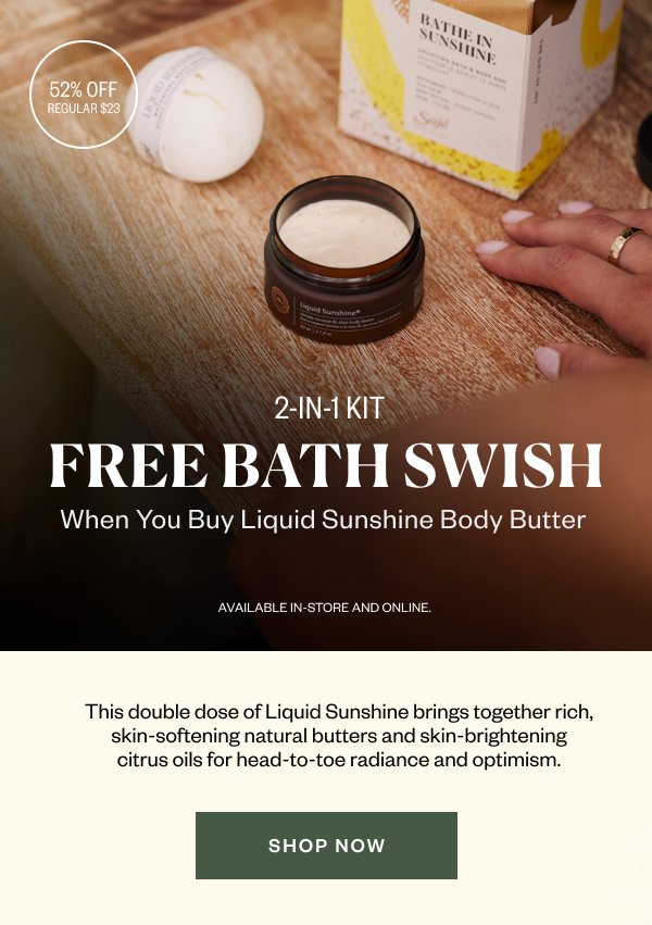Saje Natural Wellness: Free Bath Swish 🛁