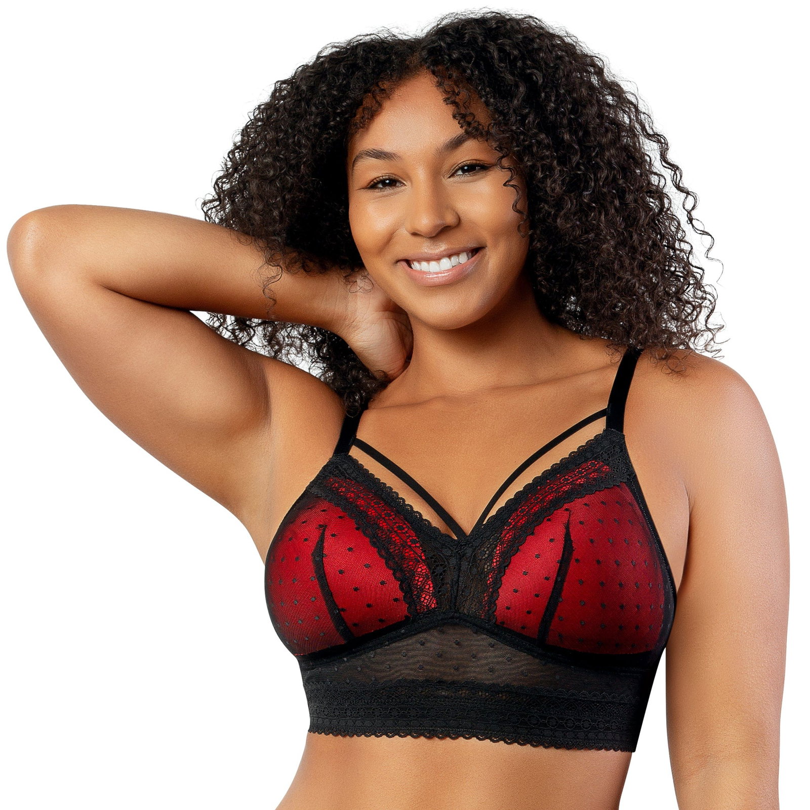 Image of Mia Dot Wire-Free Bralette - Black