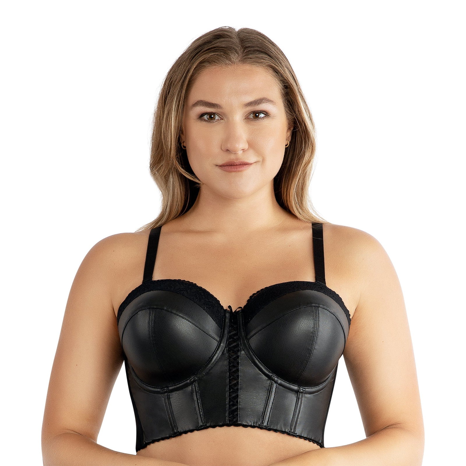 Image of Stevie Longline Strapless Bustier - Black