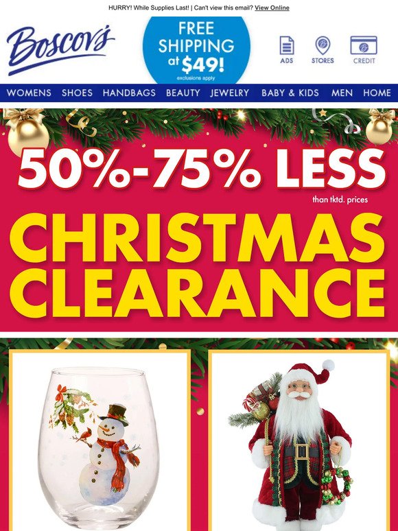 50%-70% Off Christmas Clearance