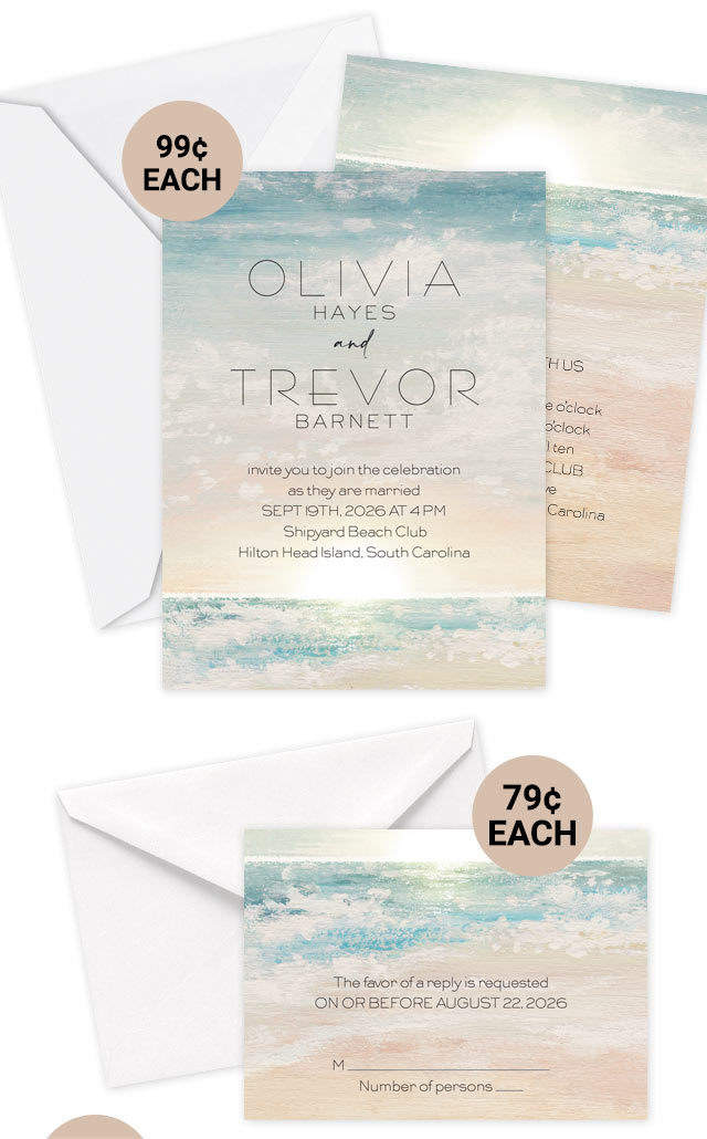 Ann's Bridal Bargains Beach Wedding? This is Your Invitation π Milled