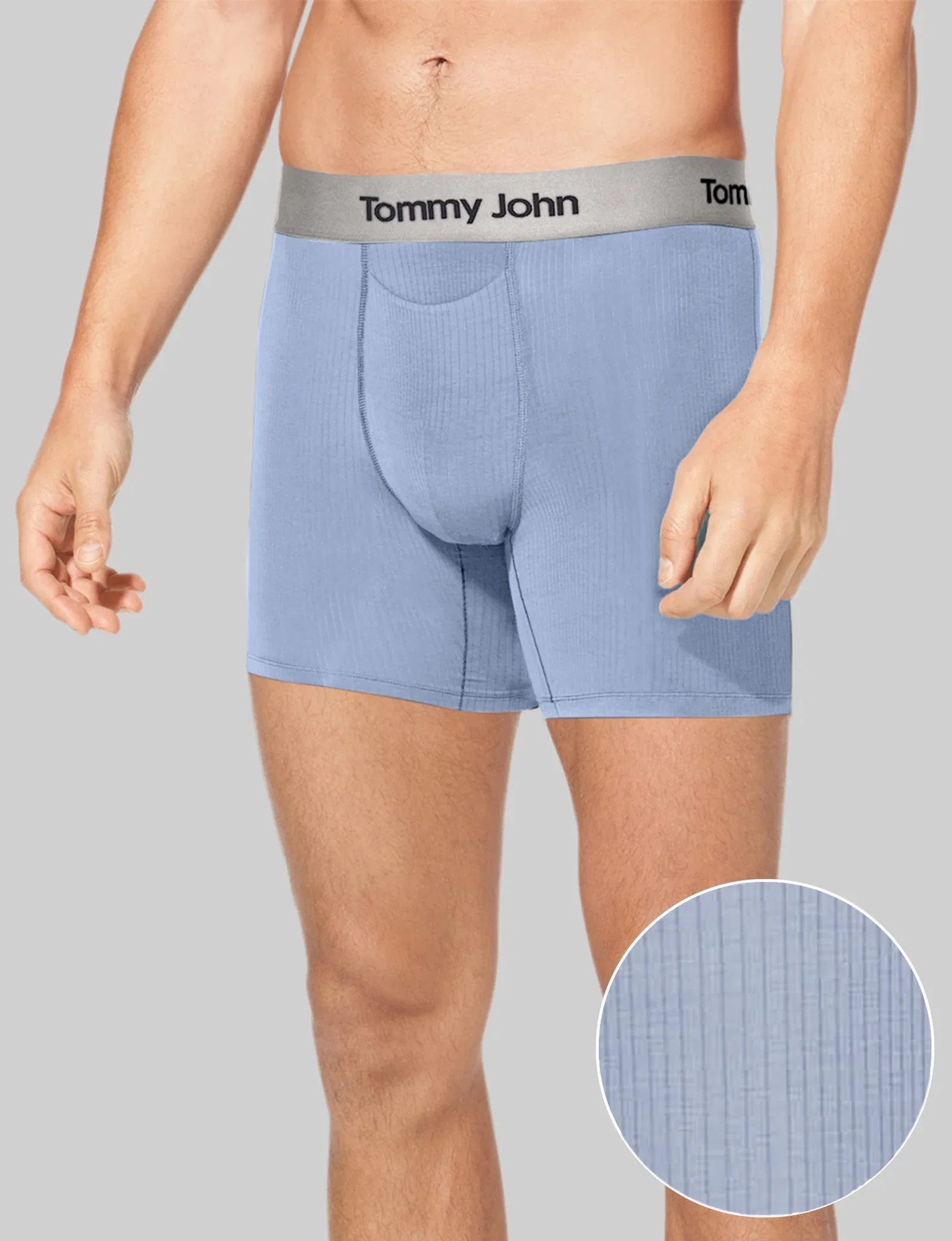 Image of Second Skin Luxe Rib Mid-Length Boxer Brief 6"