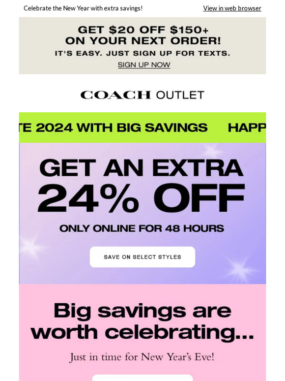 Coach outlet online online coupon