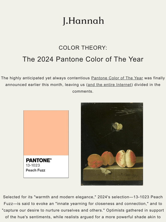 J. Hannah: JH Color Theory: The Color of 2024 | Milled