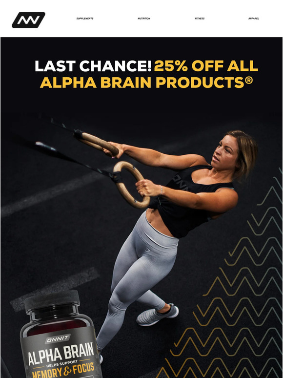 25% off Supplements for @ Prime BIG DEAL DAYS 🚨 48 hours only 👀  Best time to hop on the Alpha BRAIN train 🚂 Take 25% off these fan…