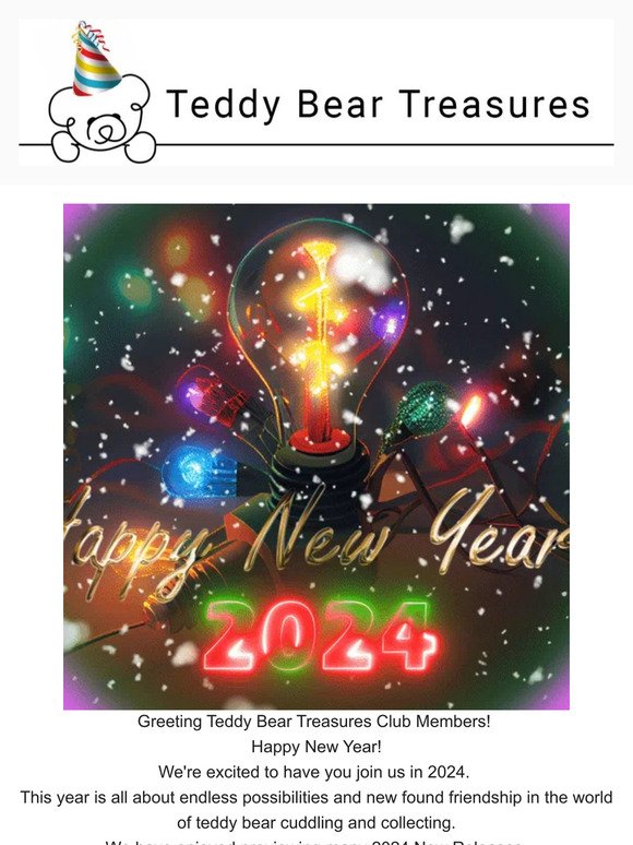 Happy New Year from Teddy Bear Treasures!