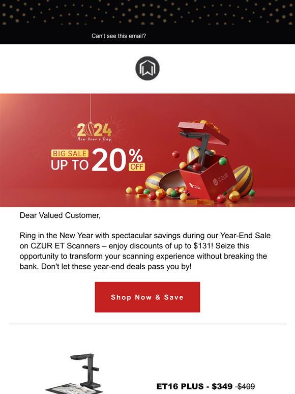 Year-End Sale: $131 Off CZUR ET Scanners 🎁