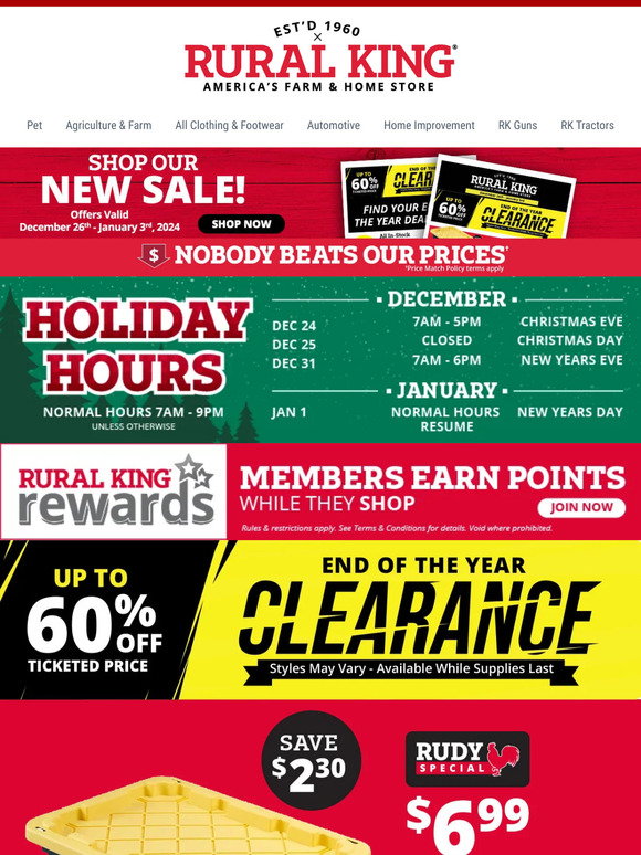 Rural King Clearance Salenull