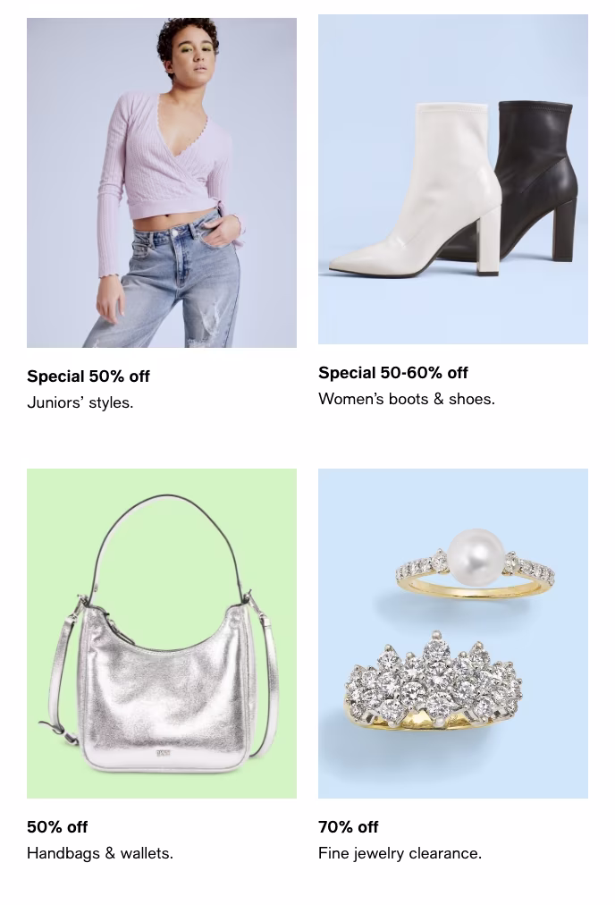 Special 50% Off, Junior's Styles