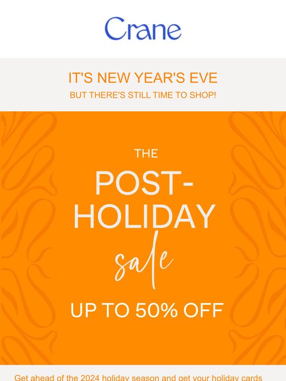 Stay In & Shop So You Don't Miss Our Post-Holiday Sale!