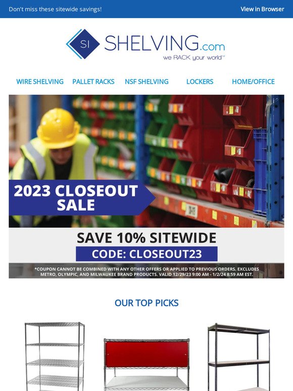 Say Goodbye To 2023 With 10% Off Sitewide