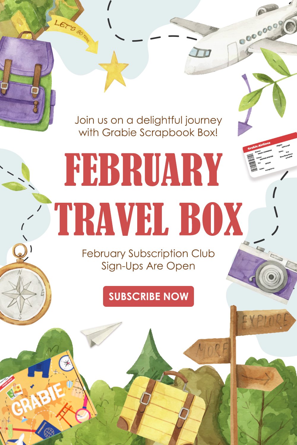 Grabie's January 2024 Scrapbook Box - The Start of Something New