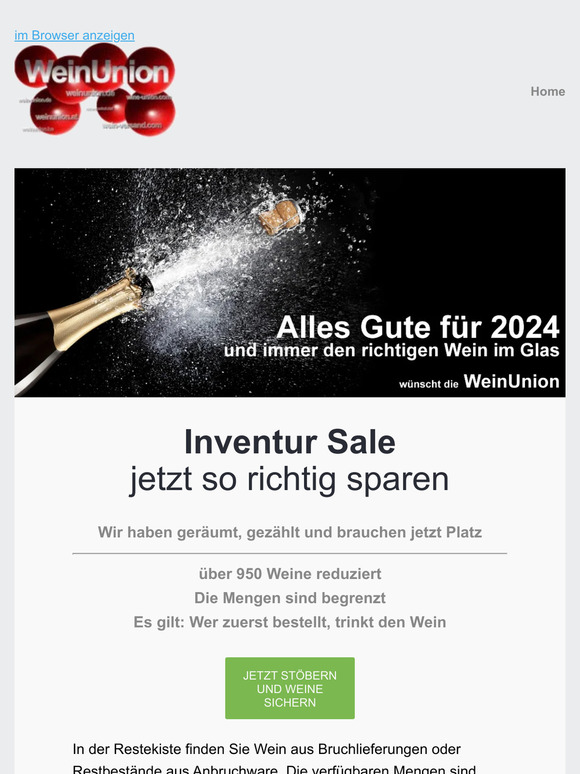 Inventur-Sale - jetzt so richtig sparen