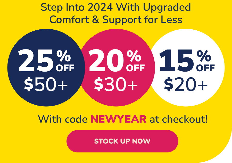 Step Into 2024 With Upgraded Comfort & Support for Less | STOCK UP NOW