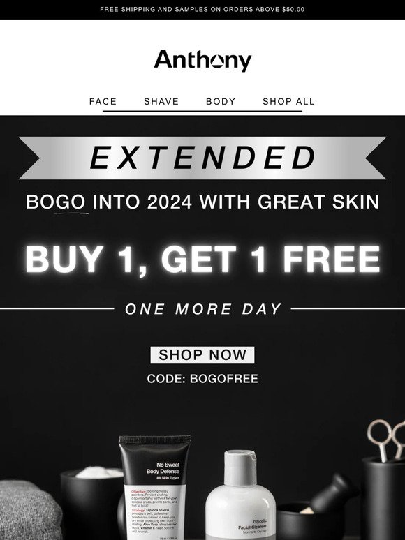 Surprise Extension 🎉 BOGO Free Continues!